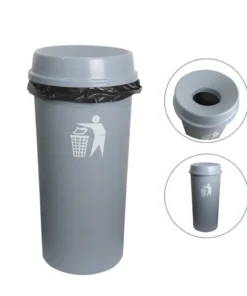 Cesto para Basura 80L-21G Tapa Embudo Bolsa32