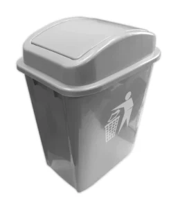 Cesto para Basura 20L-5.24G Gris con Tapa Vaivén Bolsa 23